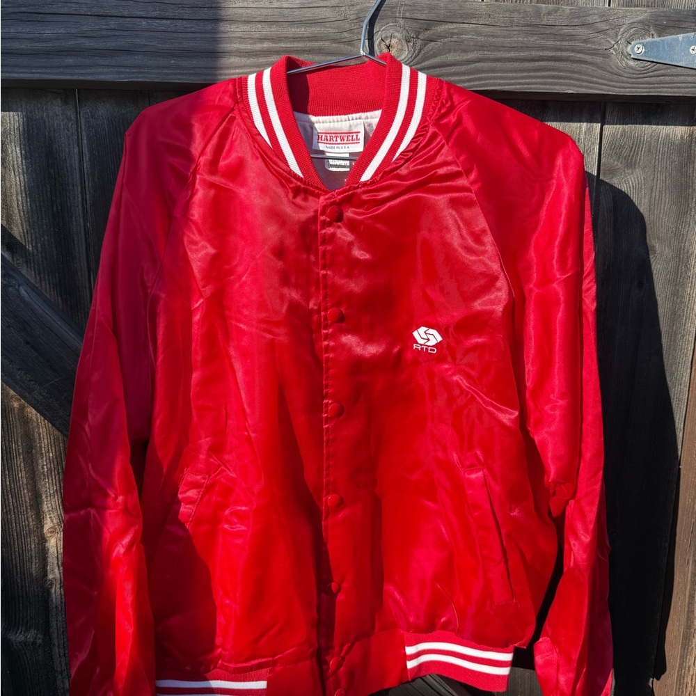 Vintage Made in USA Red RTD varsity jacket